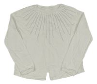 Bílé oversize triko s kamínky S. Oliver