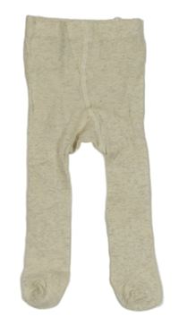 Smetanové melírované punčocháče H&M