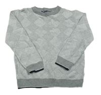 Šedý károvaný svetr Next