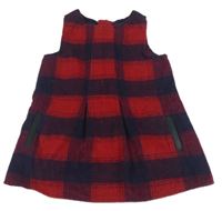 Tmavomodro-červené kostkované šaty F&F