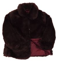 Vínová kožešinová podšitá bunda St. Bernard