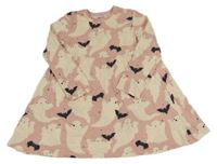Světlerůžové bavlněné šaty s duchy Next