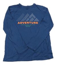 Tmavomodré triko s nápisem Primark