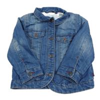 Modrá riflová podšitá bunda 