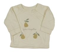 Smetanová mikina s hruškami H&M