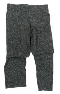 Šedé melírované kraťasy s všitými legínami Nununu