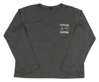 Tmavošedé triko s obrázkem 