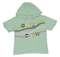 Mátové tričko s nápisem a kapucí S. Oliver