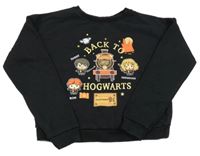 Černá crop mikina s potiskem - Harry Potter