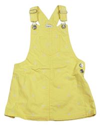 Žluté riflové laclové šaty s puntíky F&F