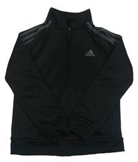 Černá propínací sportovní mikina s logem Adidas