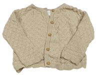 Béžový vzorovaný propínací svetr Next 