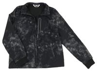 Černo-šedá vzorovaná softshellová bunda H&M