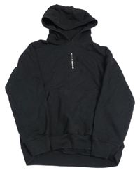 Černá mikina s nápisem a kapucí Next 