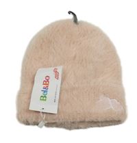 Nové - Světlerůžová chlupatá čepice se srdíčky Bel&Bo