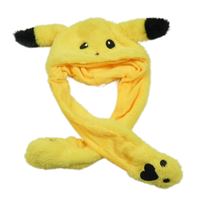 Žlutá kožešinová podšitá ušanka - Pikachu