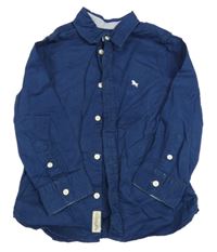 Tmavomodrá košile s výšivkou H&M