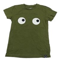 Khaki tričko s očima Next 