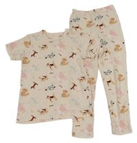 Pudrové pyžamo s pejsky Matalan