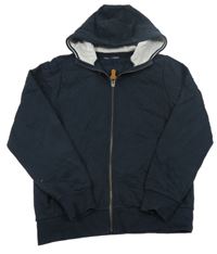 Tmavomodrá propínací mikina s kapucí Next 