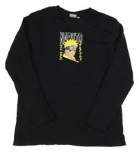 Černé triko s potiskem Naruto 
