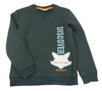 Khaki vzorovaná mikina s liškou Kids 