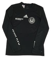 Černé funkční sportovní triko s logem Adidas