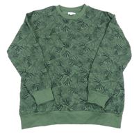 Khaki mikina s listy Vertbaudet