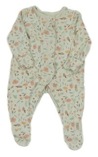 Bílý kytičkovaný overal George 