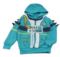 Azurová mikina s kosmonautem a kapucí Infinity