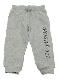 Šedé cuff tepláky s nápisem X-mail 