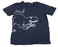 Tmavomodré tričko s dinosaurem Topolino 