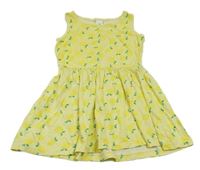 Žluté bavlněné šaty s citrony C&A