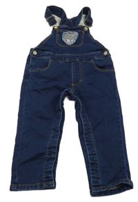 Tmavomodré laclové rifle Manor