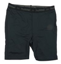 Černé sportovní legínové kraťasy Hummel