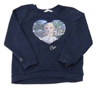 Tmavomodrá mikina s Elsou H&M