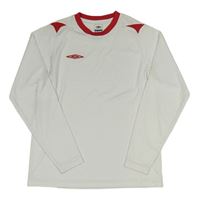 Bílo-červené funkční sportovní triko s logem UMBRO