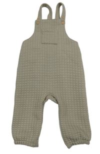 Béžovošedé prošívané/vzorované tech fleece laclové tepláky s kapsou Matalan