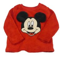 Červená plyšová mikina s Mickey PRIMARK
