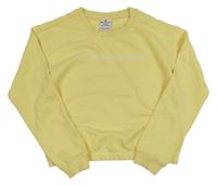 Žlutá crop mikina s logem Champion