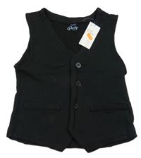 Nové - černá propínací tepláková vesta HEMA