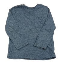 Modro-tmavomodré melírované triko s kapsou F&F