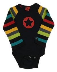 Černo-barevné pruhované body s hvězdičkou VILLERVALLA