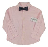 Nové - 2Set - Světlerůžová košile + motýlek Matalan