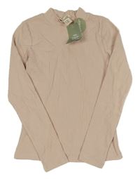 Nové - světlepudrový žebrovaný rolák H&M