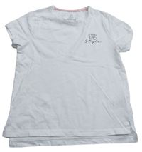 Bílé tričko s nápisy Pepperts