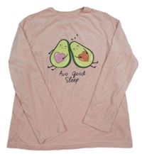 Růžové plyšové pyžamové triko s avokády Primark