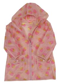 Růžová pláštěnka s jahodami a kapucí Matalan