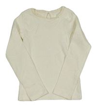 Smetanové žebrované triko s krajkou St. Bernard