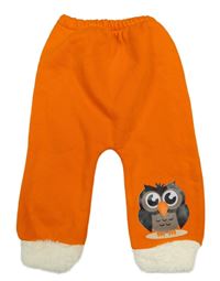 Oranžové tepláky se sovou